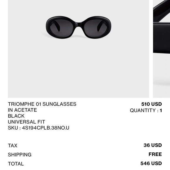 Celine Triomphe Sunglasses - Picture 14 of 14